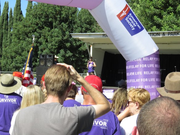 The starting line at the Simi Valley Relay for Life event. This is the American Cancer Society's main fundraiser.